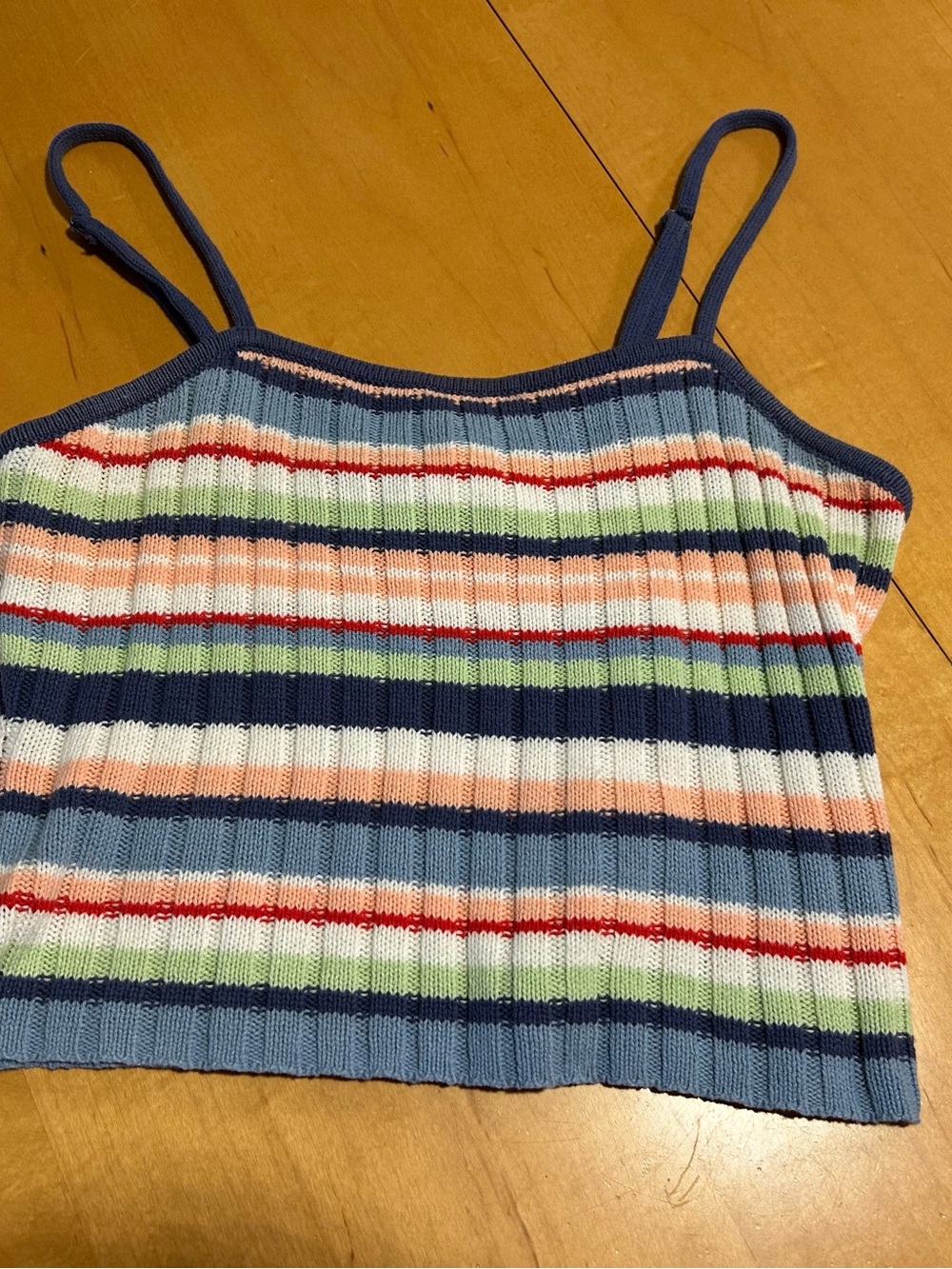 Roxy Striped Ribbed Cami - Blue Multi
